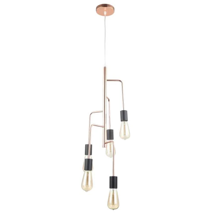 De drie open lichtpunten zorgen voor een speels en dynamisch effect, terwijl de minimalistische metalen constructie een stoere uitstraling toevoegt aan elk interieur.