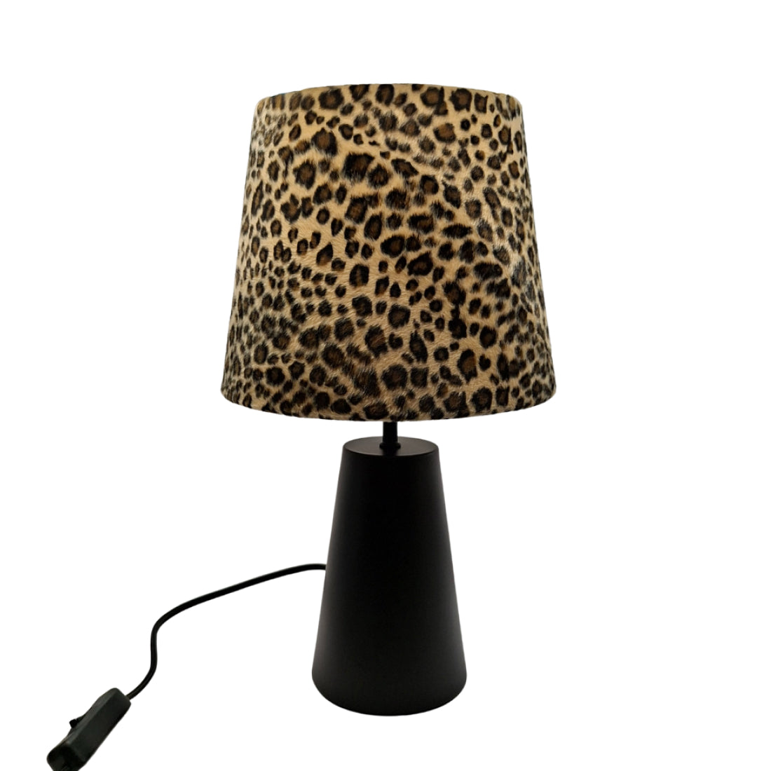 Various Leo Tafellamp - 1 lichts - Ø20 cm - Leopard - Fluweel