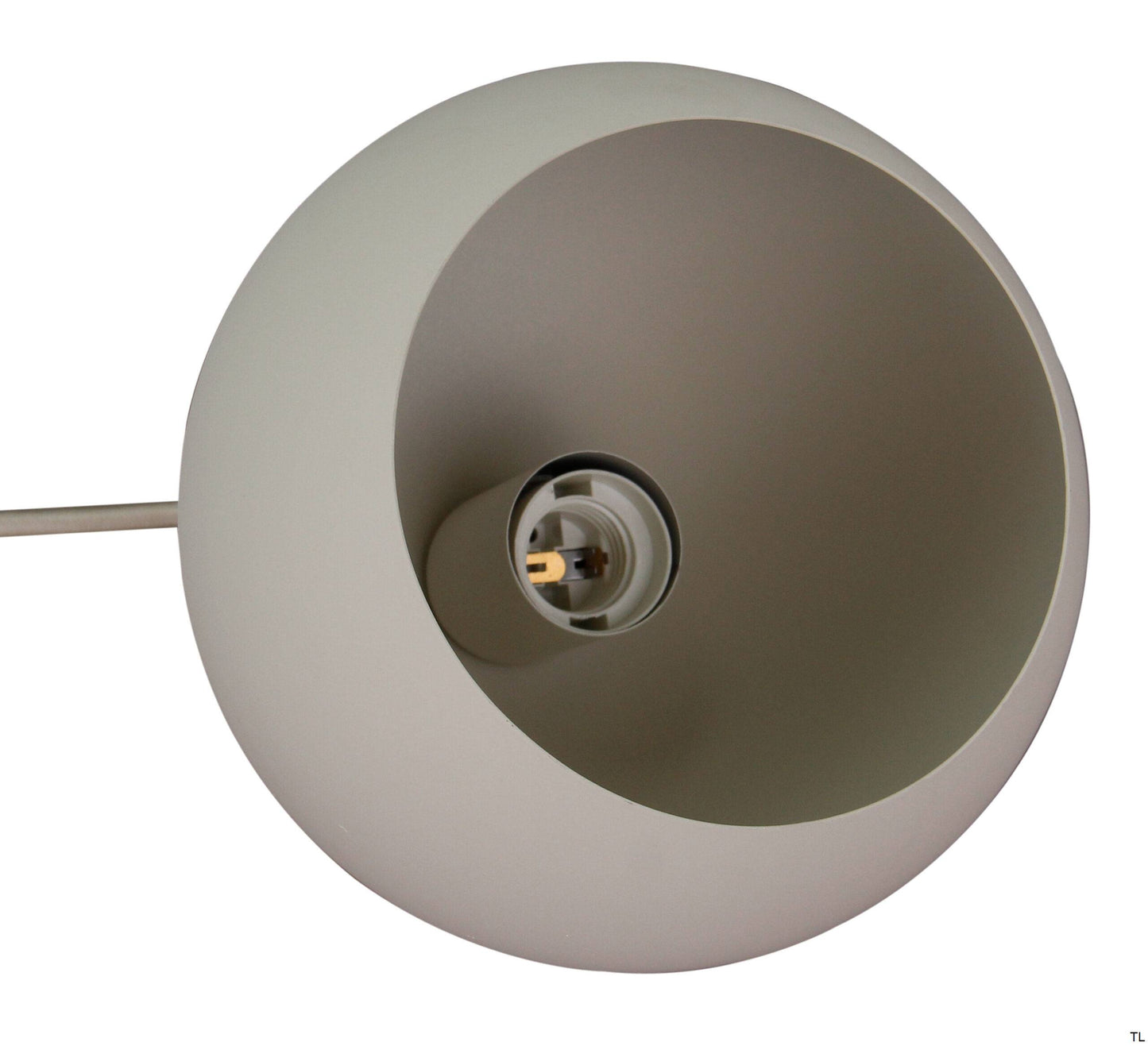 Occhio tafellamp van Chericoni, Ø 25 cm, crème kap, modern en duurzaam design in metaal en ijzer