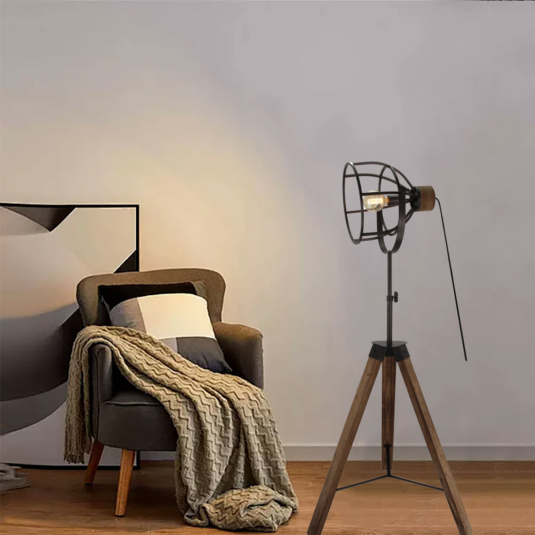Chericoni Aperto Vloerlamp - Hoogte 165 cm - E27 - Driepoot