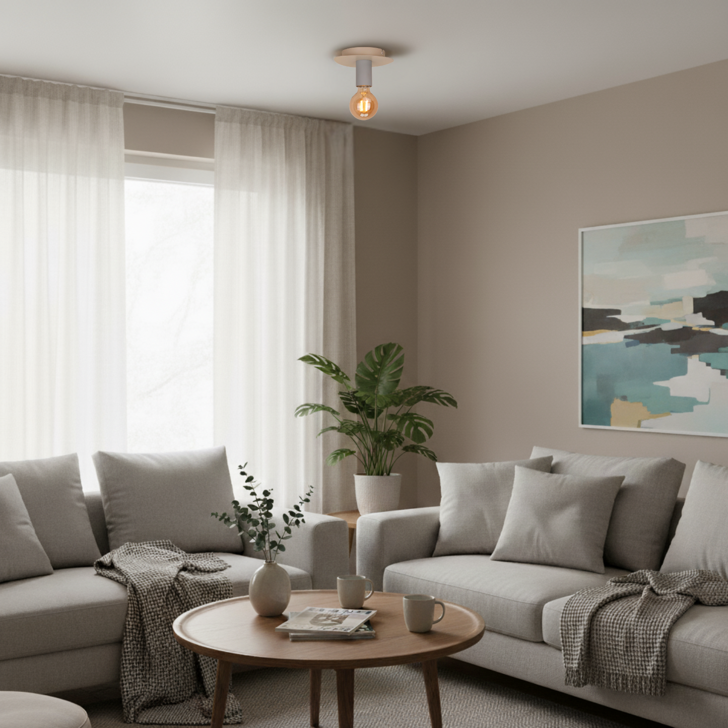 Chericoni Colorato – plafondlamp 1 lichts – grijs – stijlvol interieur
