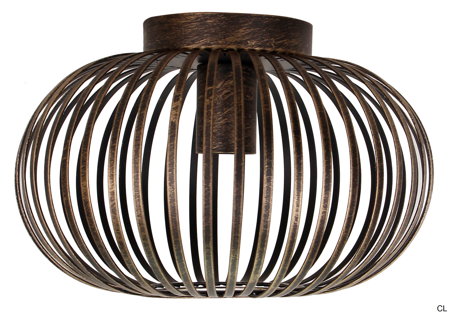 Plafondlamp Chericoni Curvato, brons, Ø30 cm, 1 lichtpunt, E27 fitting. Stijlvol en modern design voor sfeervolle verlichting.