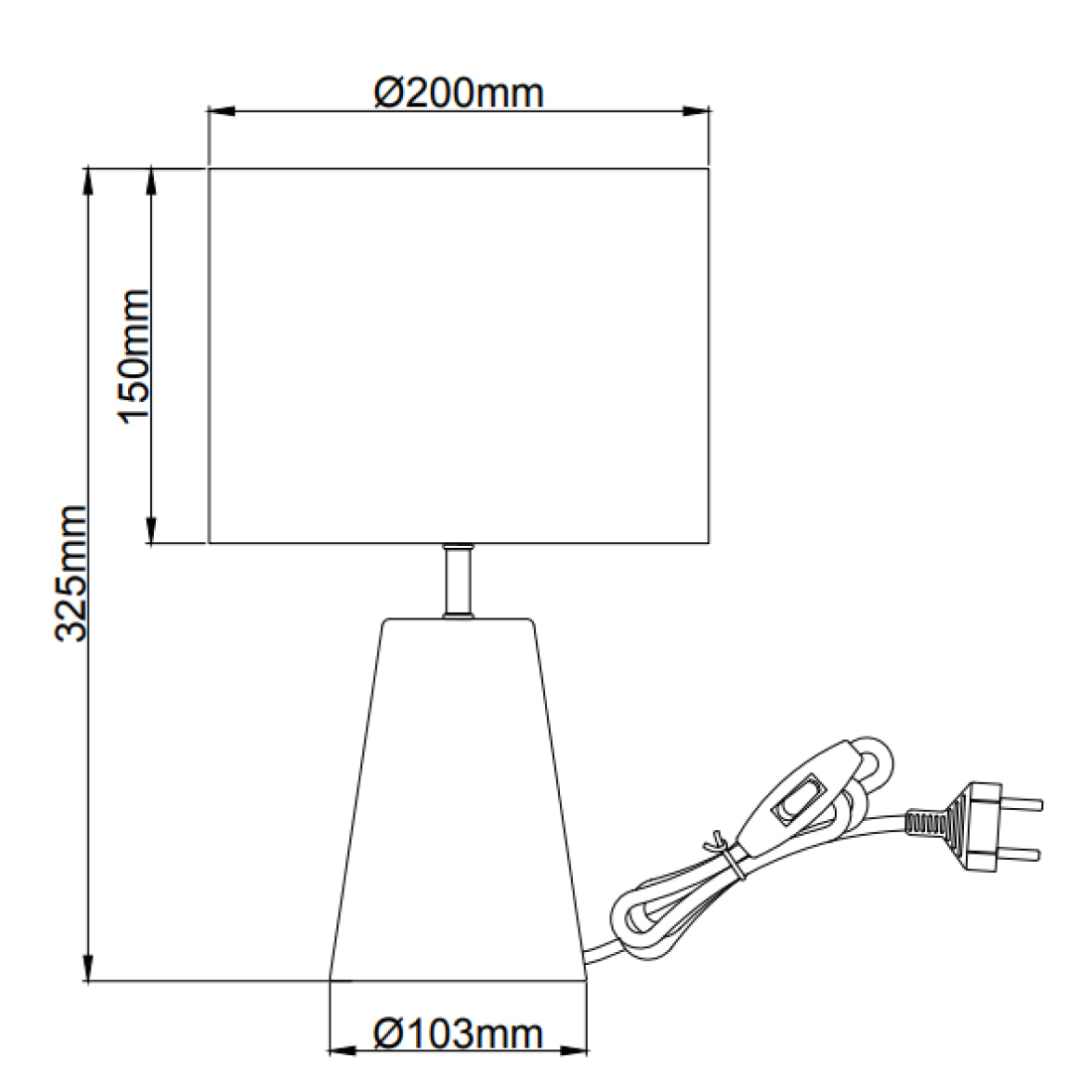 Stijlvolle tafellamp in Japandi stijl – Chericoni Faro – Ø20 cm – taupe en zand