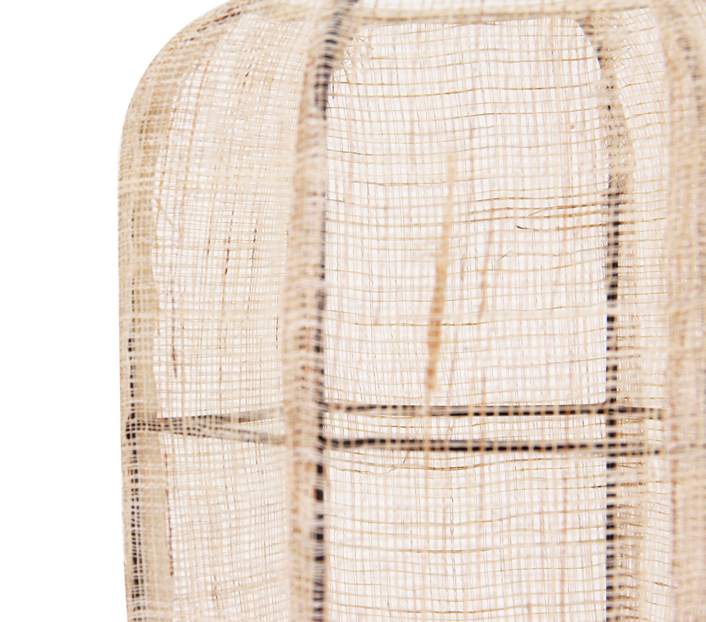 Detailaanzicht van Chericoni Nature Jute tafellamp, 1 lichts, Ø22 cm, E27 fitting, gemaakt van bamboe en hout.