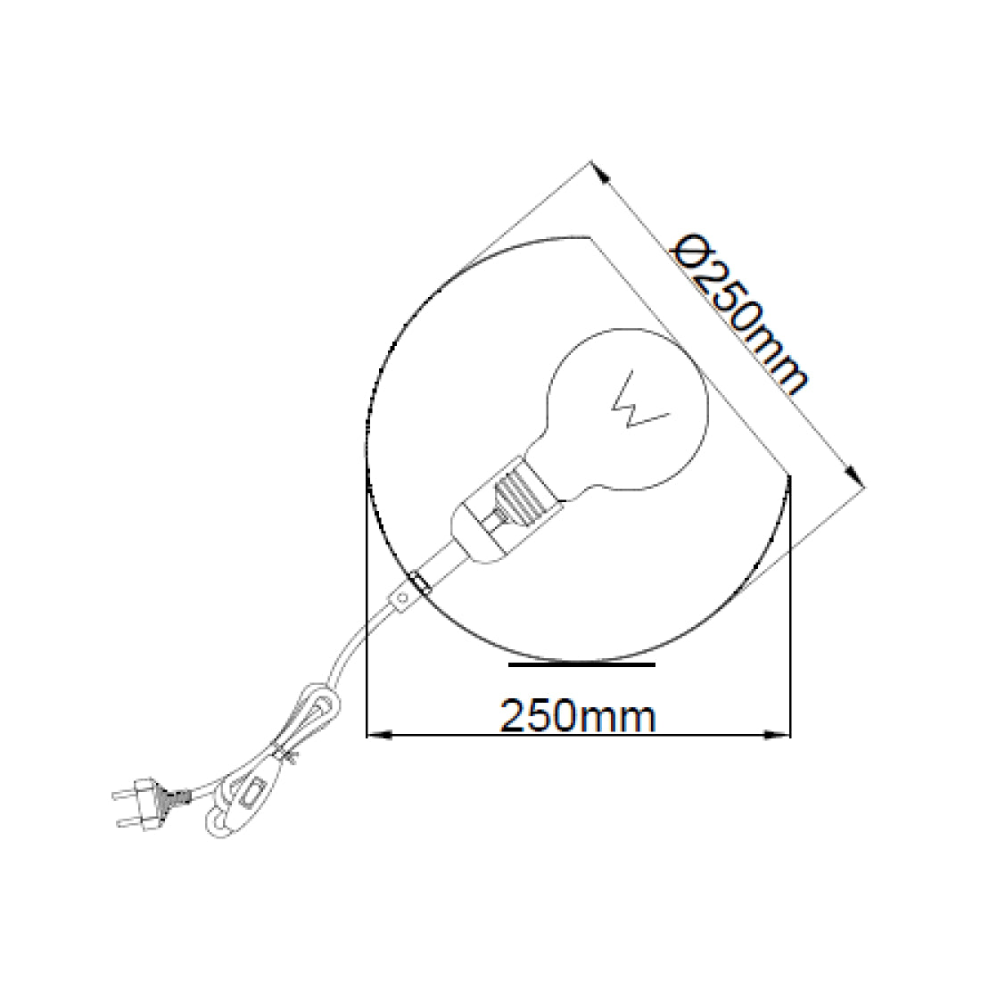 Chericoni Occhio 1-lichts tafellamp Ø25 cm in zandkleur, volledig afgebeeld tegen een neutrale achtergrond.