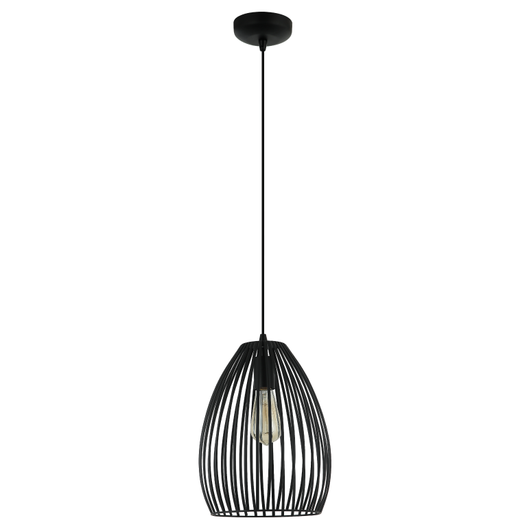 Chericoni Rho hanglamp, zwart, Ø26,5 cm, 1 lichts en E27 fitting, een elegant en minimalistisch design.