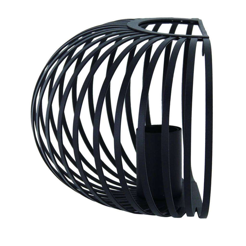 Wandlamp Chericoni Curvato, zwart metaal. Industrieel design voor stijlvolle en sfeervolle interieurverlichting.