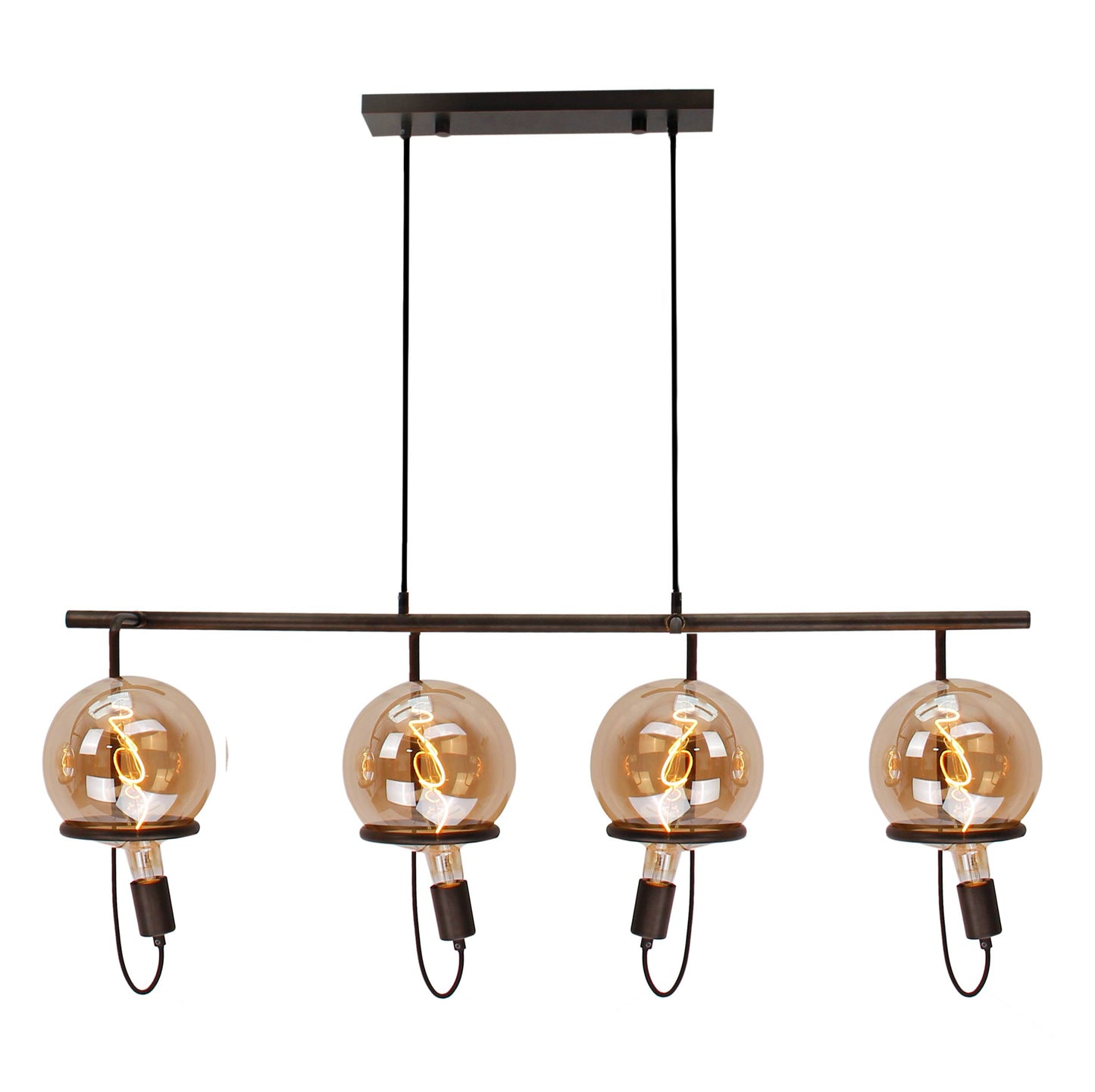 Chericoni Anello hanglamp, 4 lichts, E27 fitting, zwart design, stijlvol en modern voor diverse interieurstijlen.