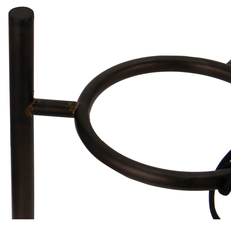 Industriële Chericoni Anello tafellamp, zwart design, Ø30 cm, met E27 fitting.