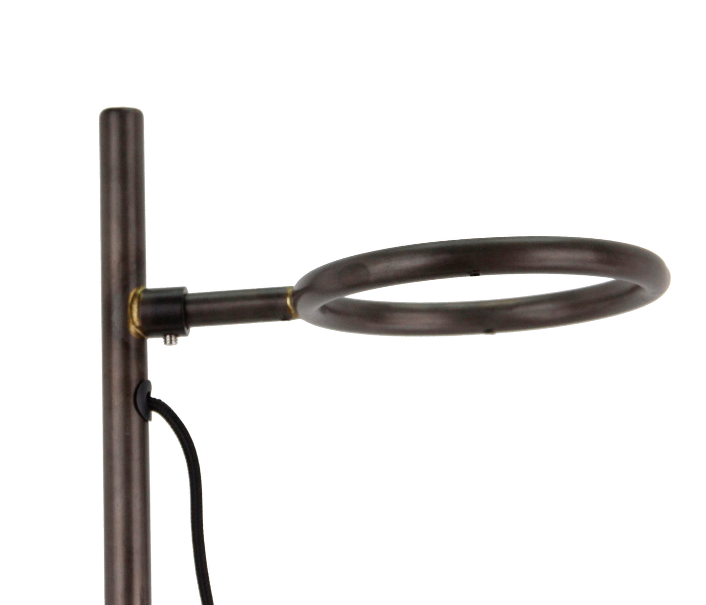 Moderne Chericoni Anello tafellamp, 1 lichtpunt, zwart design met industriële look.