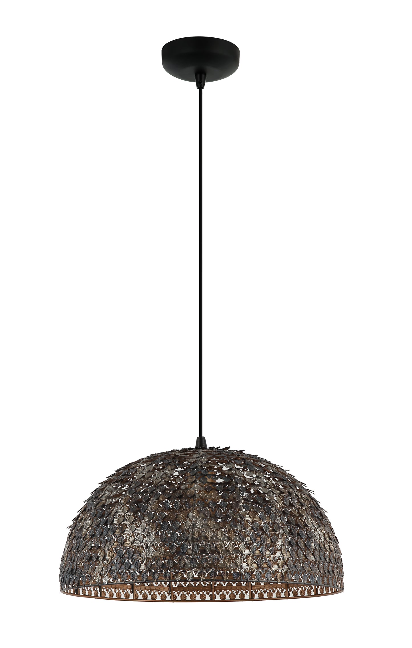 Zwarte Chericoni Bilancia hanglamp met één lichtpunt, Ø40cm, gemaakt van robuust ijzer en metaal voor een industriële look.