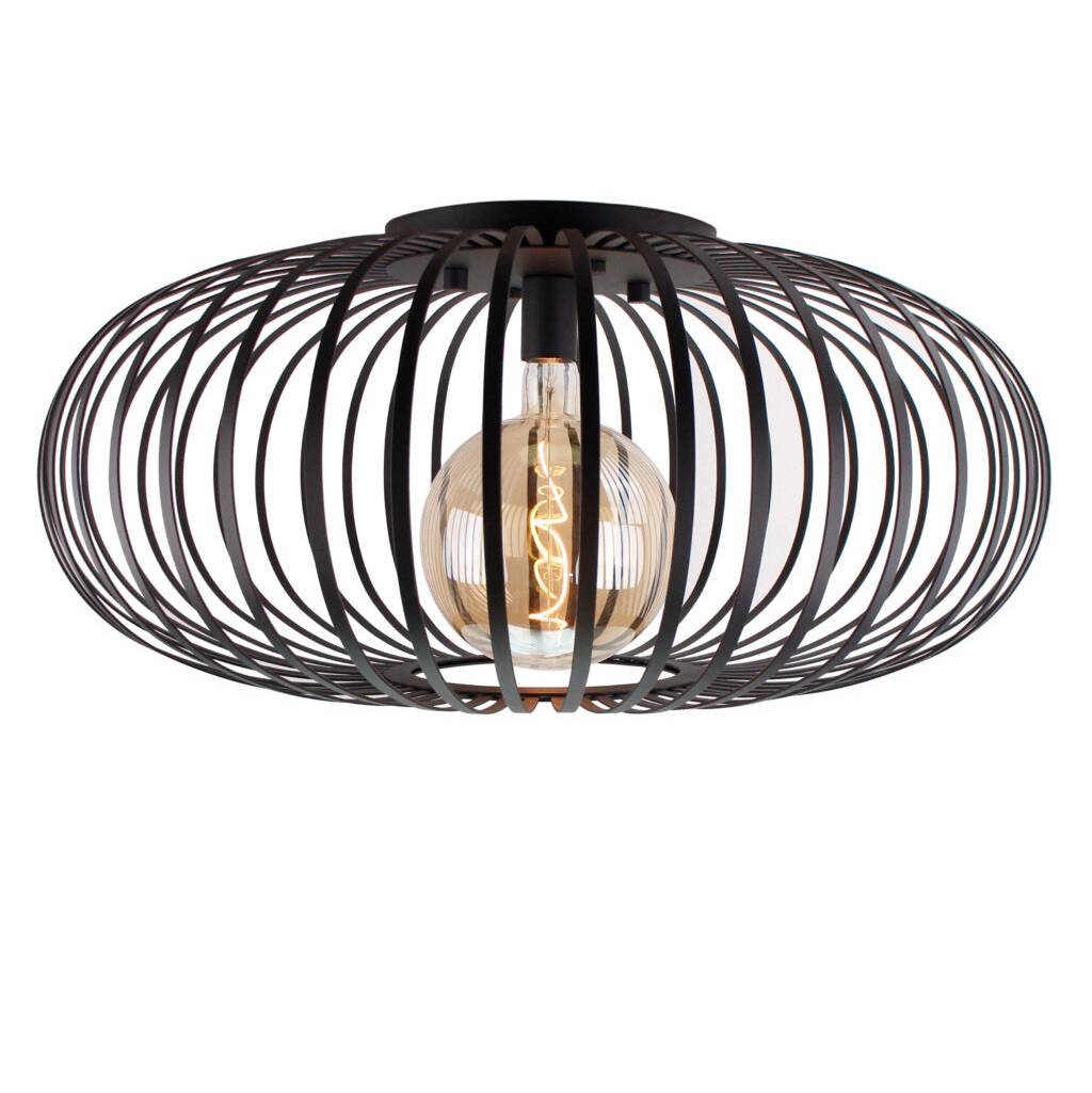 Chericoni Curvato plafondlamp, zwart, Ø75 cm. Modern 1-lichts ontwerp met E27 fitting, ideaal voor grote ruimtes met een stijlvolle uitstraling.