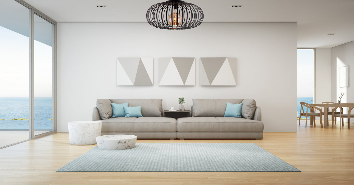 Elegante zwarte Chericoni Curvato plafondlamp, Ø75 cm, met 1 lichtbron en E27 fitting. Perfect voor ruime en moderne interieurs.