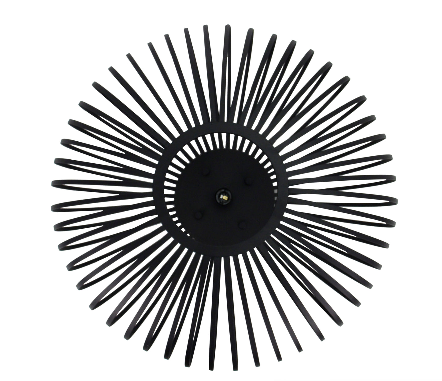 Elegante zwarte Chericoni Curvato plafondlamp, Ø75 cm, met 1 lichtbron en E27 fitting. Perfect voor ruime en moderne interieurs.
