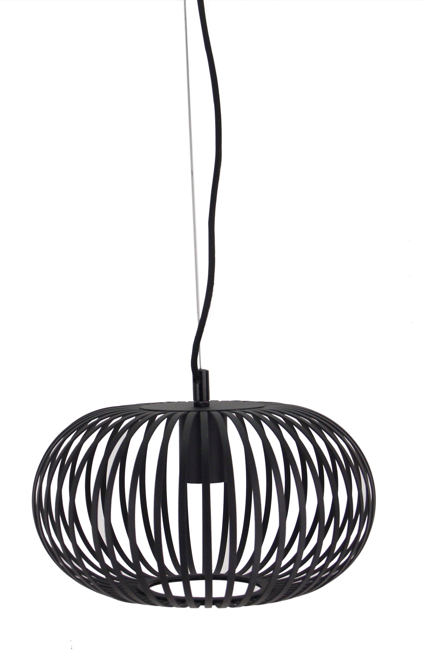 Hanglamp Chericoni Curvato, zwart, Ø 30 cm, 1 lichtpunt, E27 fitting. Modern design voor sfeervolle interieurverlichting.