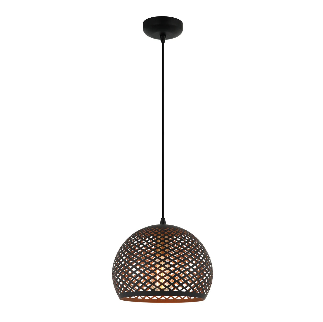 Chericoni Lodi hanglamp 1 lichts Ø30 cm, zwart, gemaakt van ijzer en metaal, modern ontwerp voor sfeervolle verlichting.