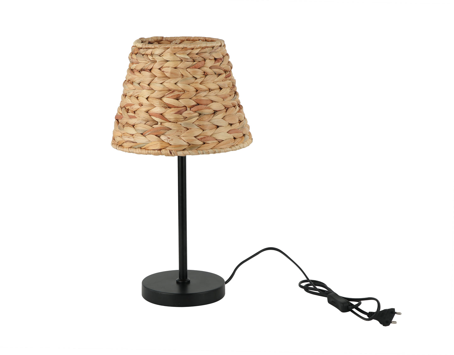 Tafellamp Chericoni Nature Treccia, Ø 25cm, 1 lichtpunt, bruin bamboe, natuurlijk design voor sfeervolle interieurverlichting.