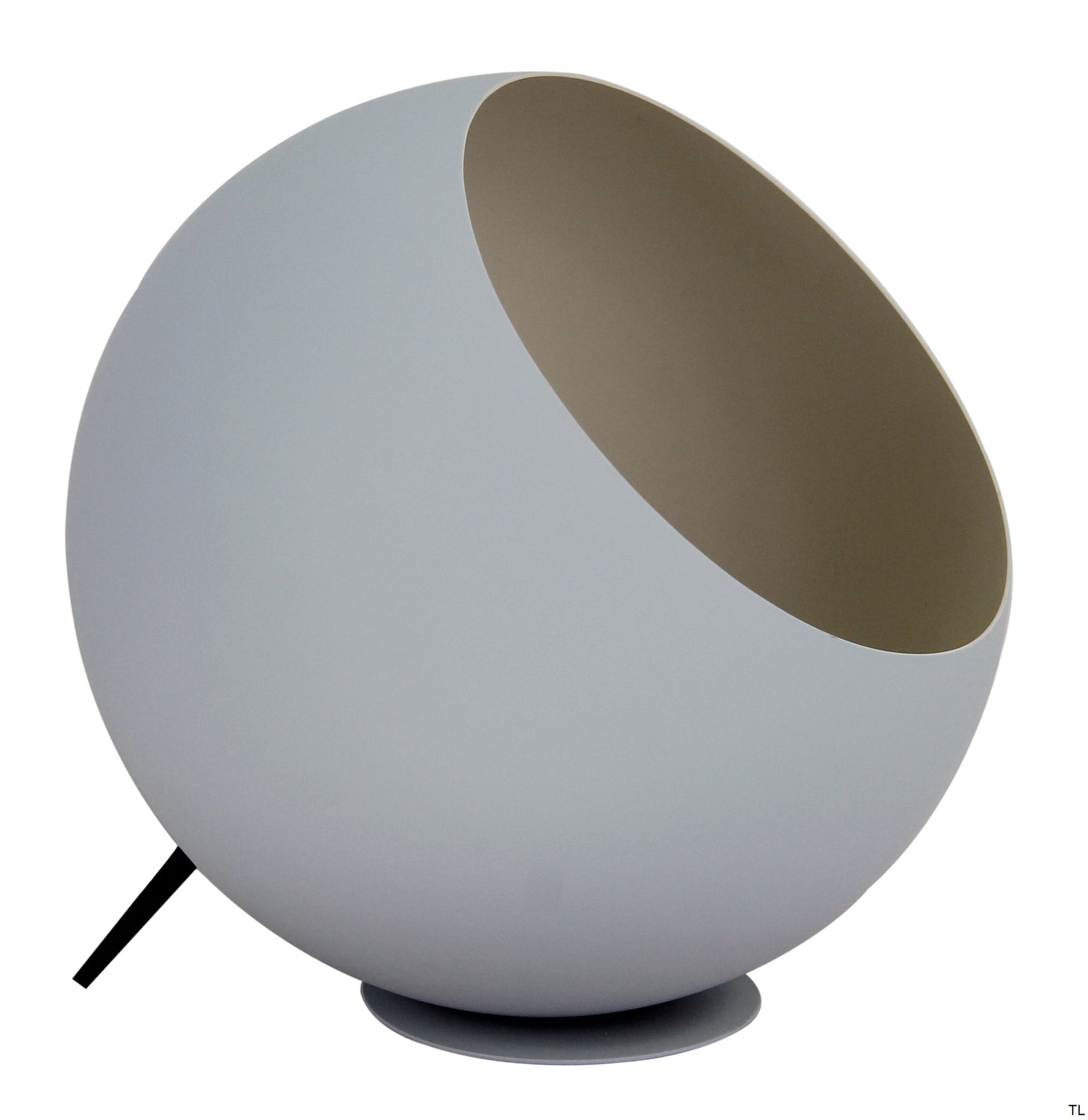 Chericoni Occhio tafellamp, Ø 20 cm, grijs design in ijzer en metaal, ideaal voor moderne en klassieke interieurs.