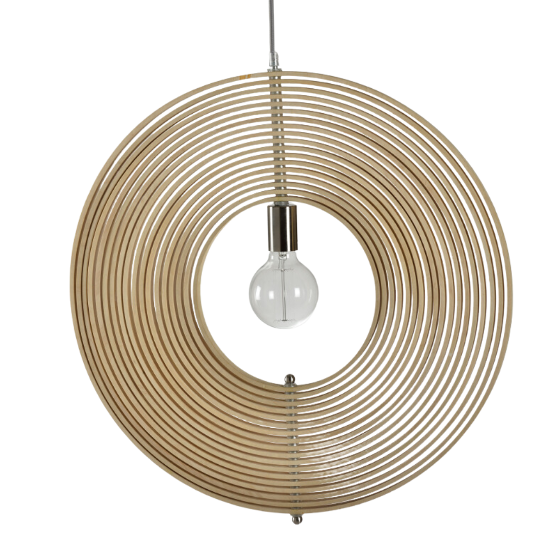 Chericoni Ring Hanglamp – 1 lichts – Ø60 cm – E27 – Natuur hout