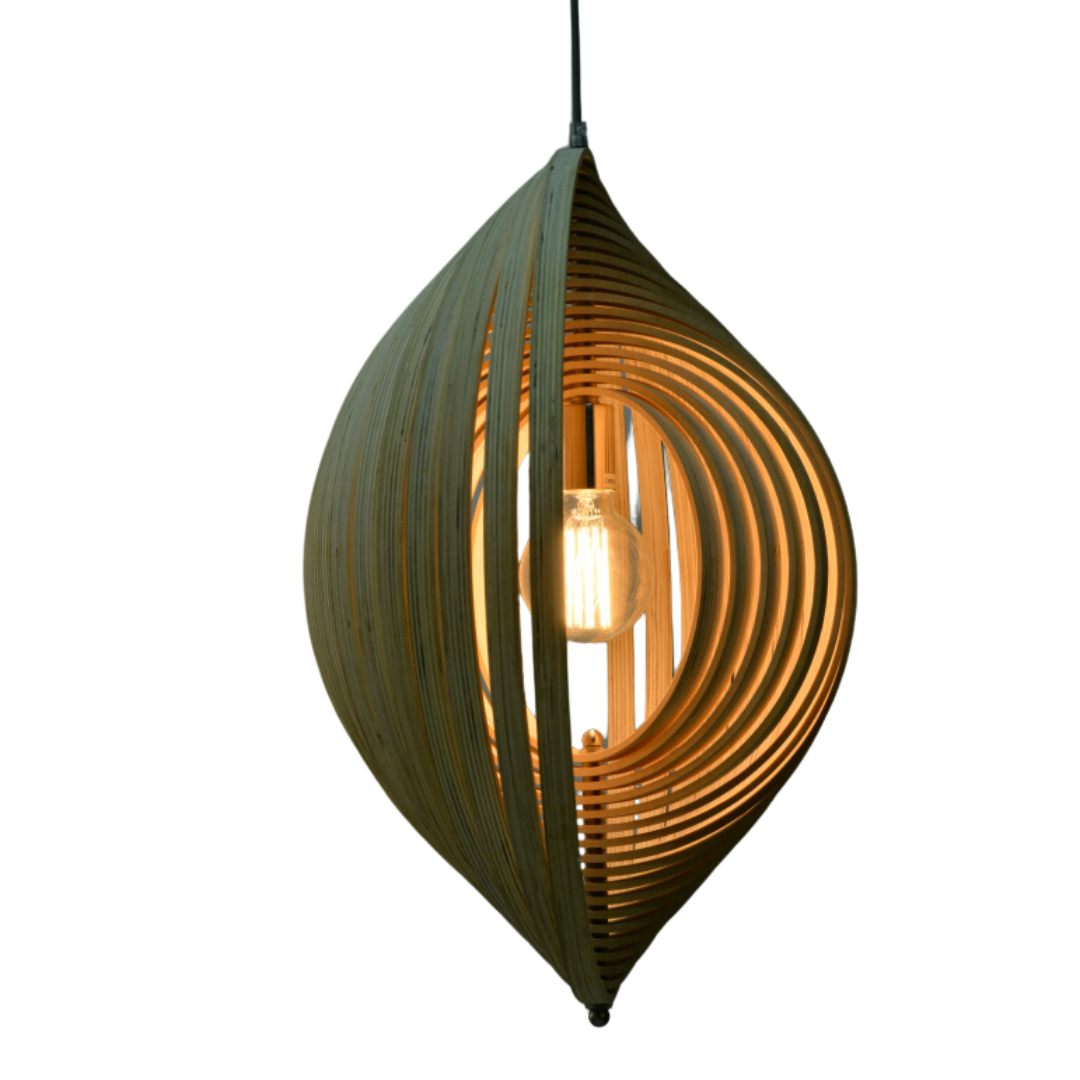 Chericoni Ring Hanglamp – 1 lichts – Ø60 cm – E27 – Natuur hout