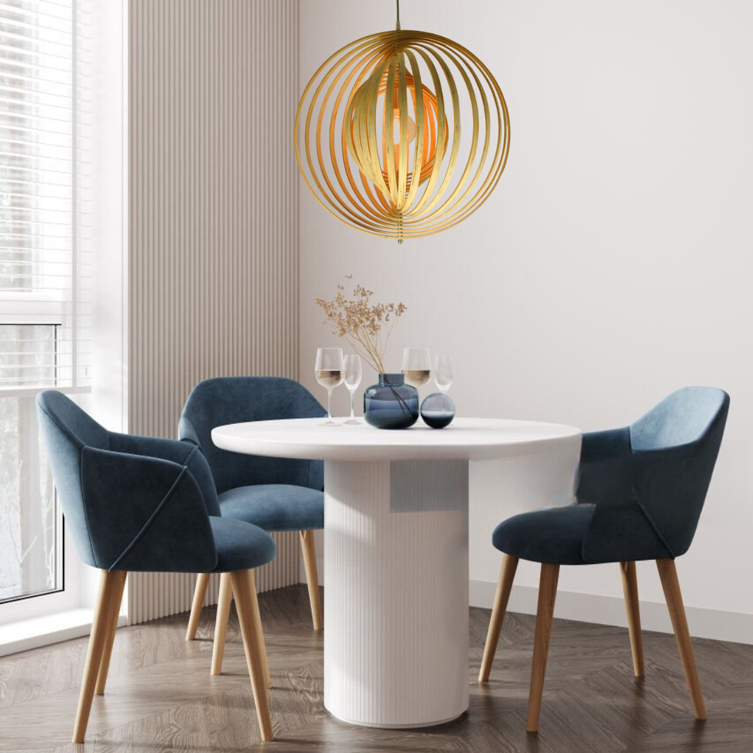 Chericoni Ring Hanglamp – 1 lichts – Ø60 cm – E27 – Natuur hout