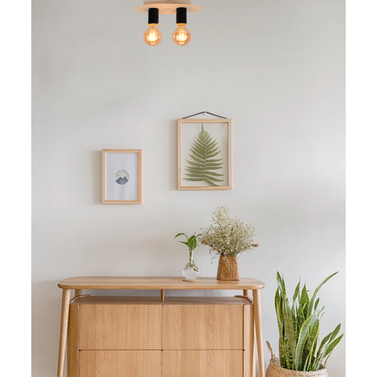 Zwarte plafondlamp – Chericoni Colorato – 2 lichts – eigentijds