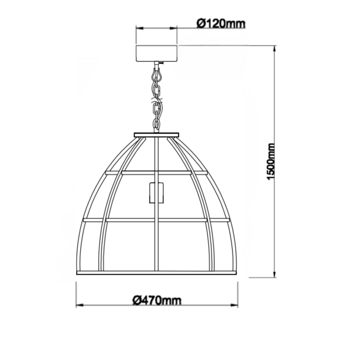 Chericoni Aperto – zwarte hanglamp – 1 lichts – modern industrieel design
