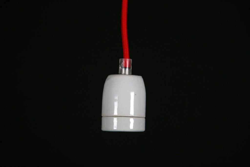 Chericoni Corda Hanglamp/Pendel - Strijkijzersnoer - Wit, Rood