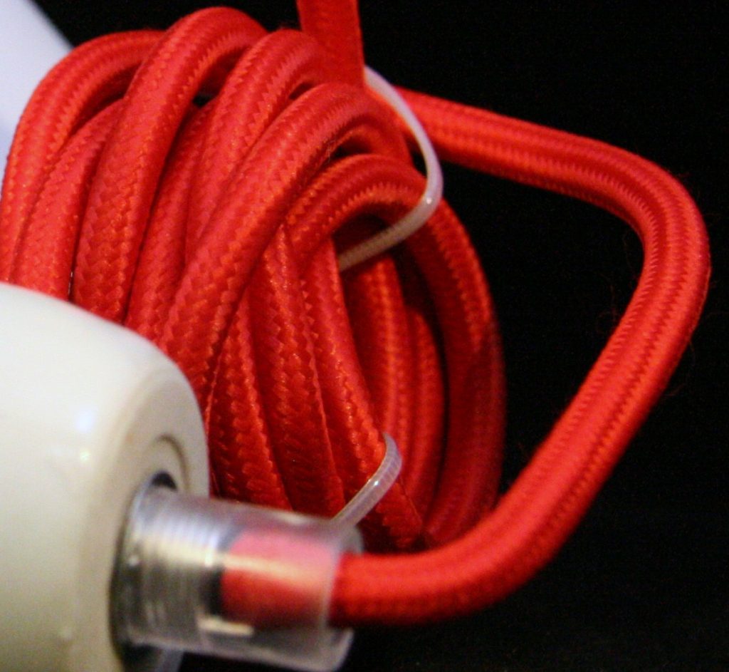 Chericoni Corda Hanglamp/Pendel - Strijkijzersnoer - Wit, Rood