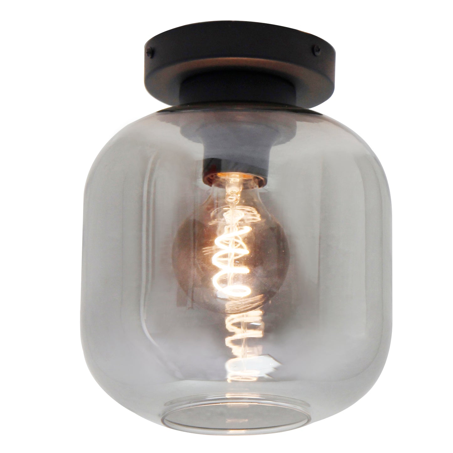 Specchio Plafondlamp met een diameter van 21 cm. De lamp heeft een minimalistische en moderne vormgeving met een matte afwerking.