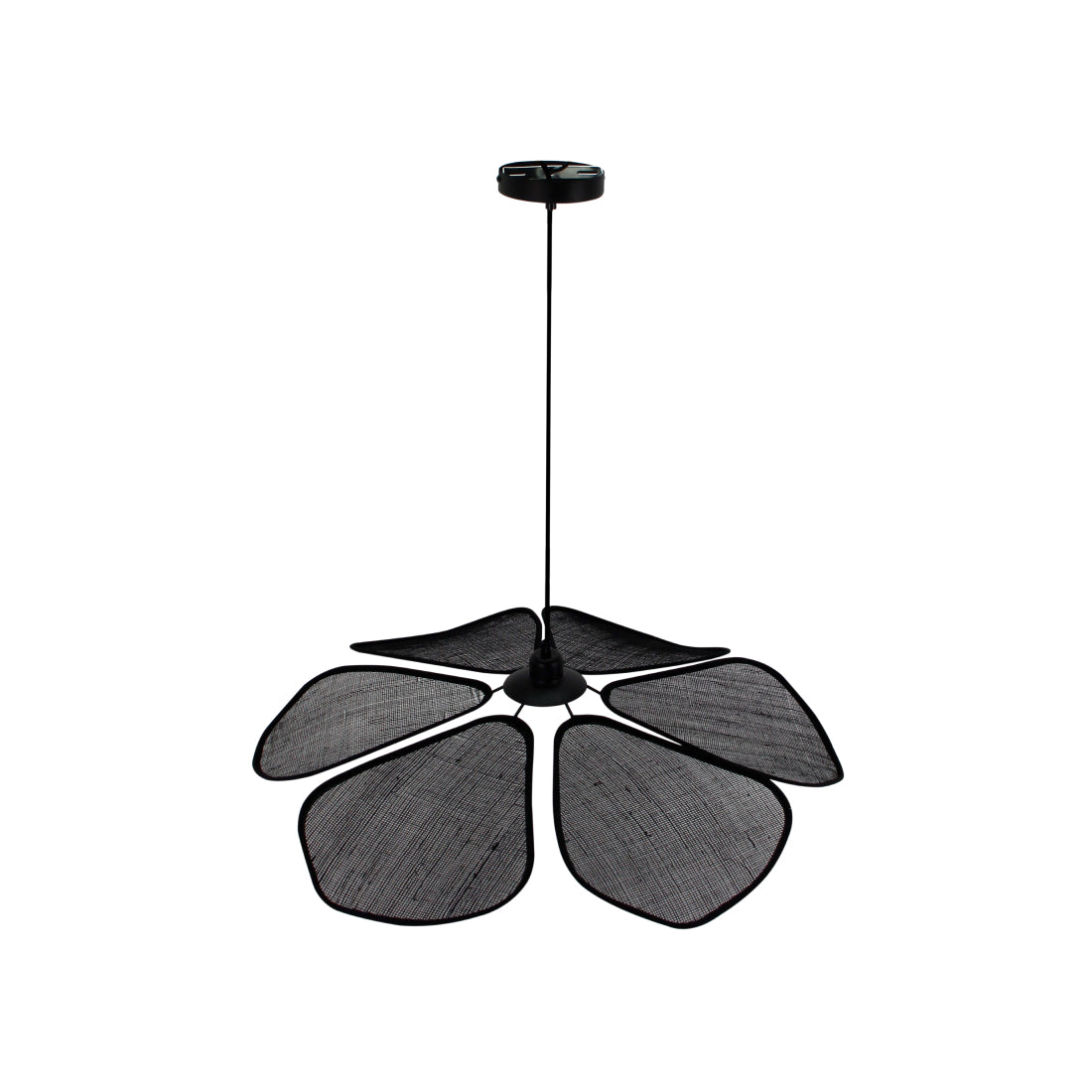 Bladvormige zwarte hanglamp – Chericoni Corvo – 1 lichts – 80 cm