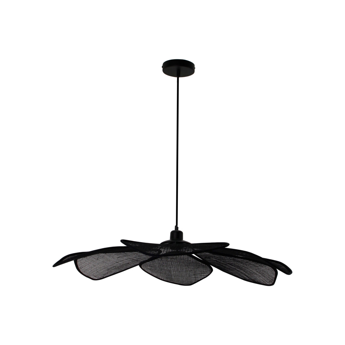 Sfeervolle hanglamp Chericoni Corvo – 80 cm – zwarte natuurlijke look – E27