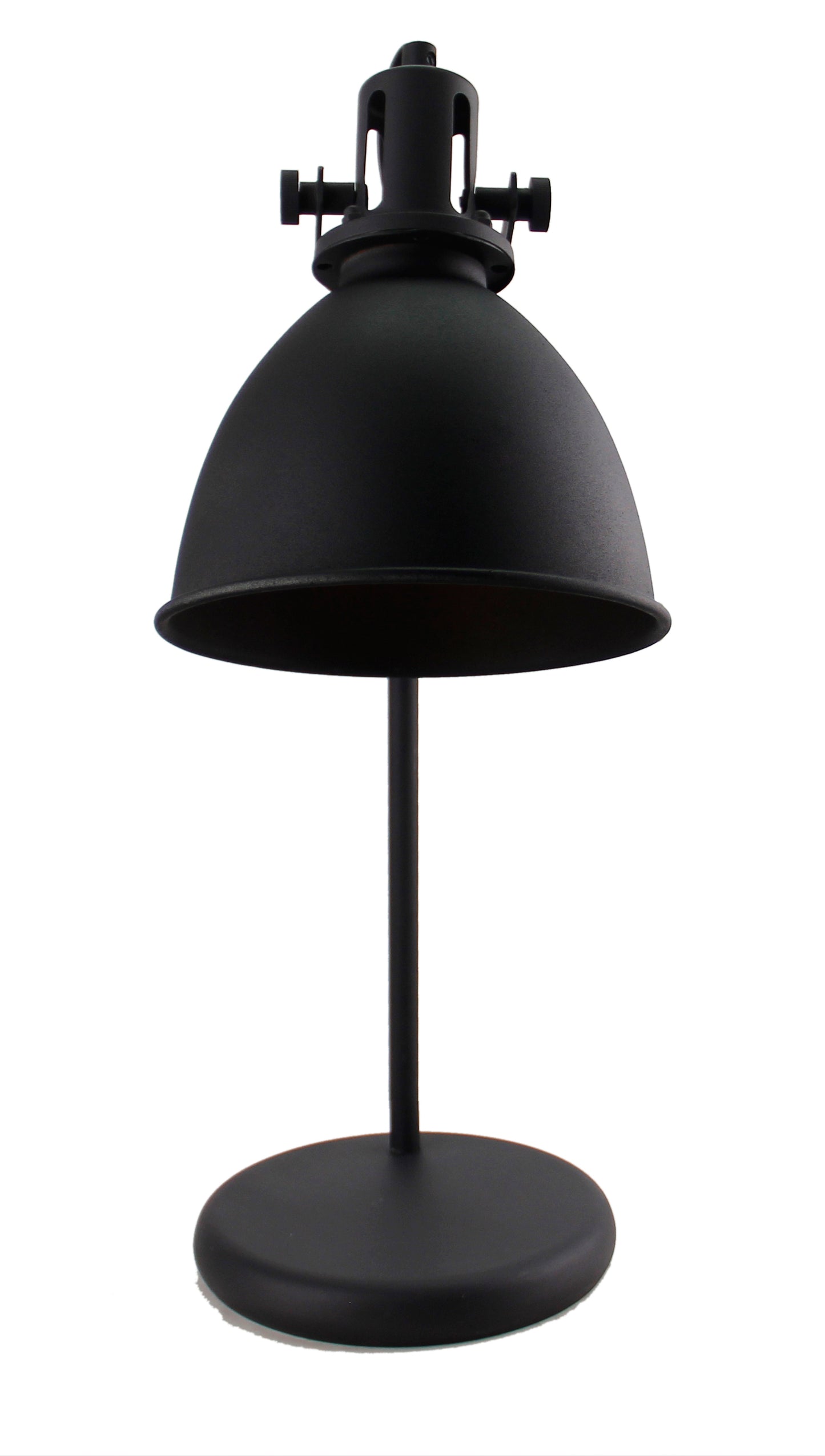 Stoere metalen tafellamp in zwart – bureau- en leeslamp – Various