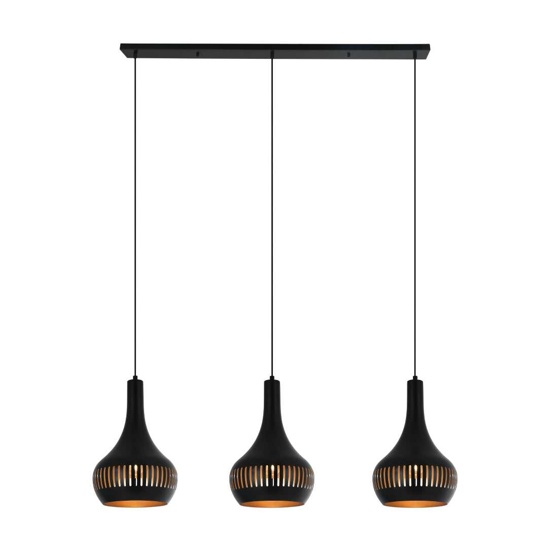 De Various Canna hanglamp in zwart heeft 3 kappen van Ø25 cm. Een moderne, stijlvolle hanglamp die een eigentijdse uitstraling biedt voor elk interieur.