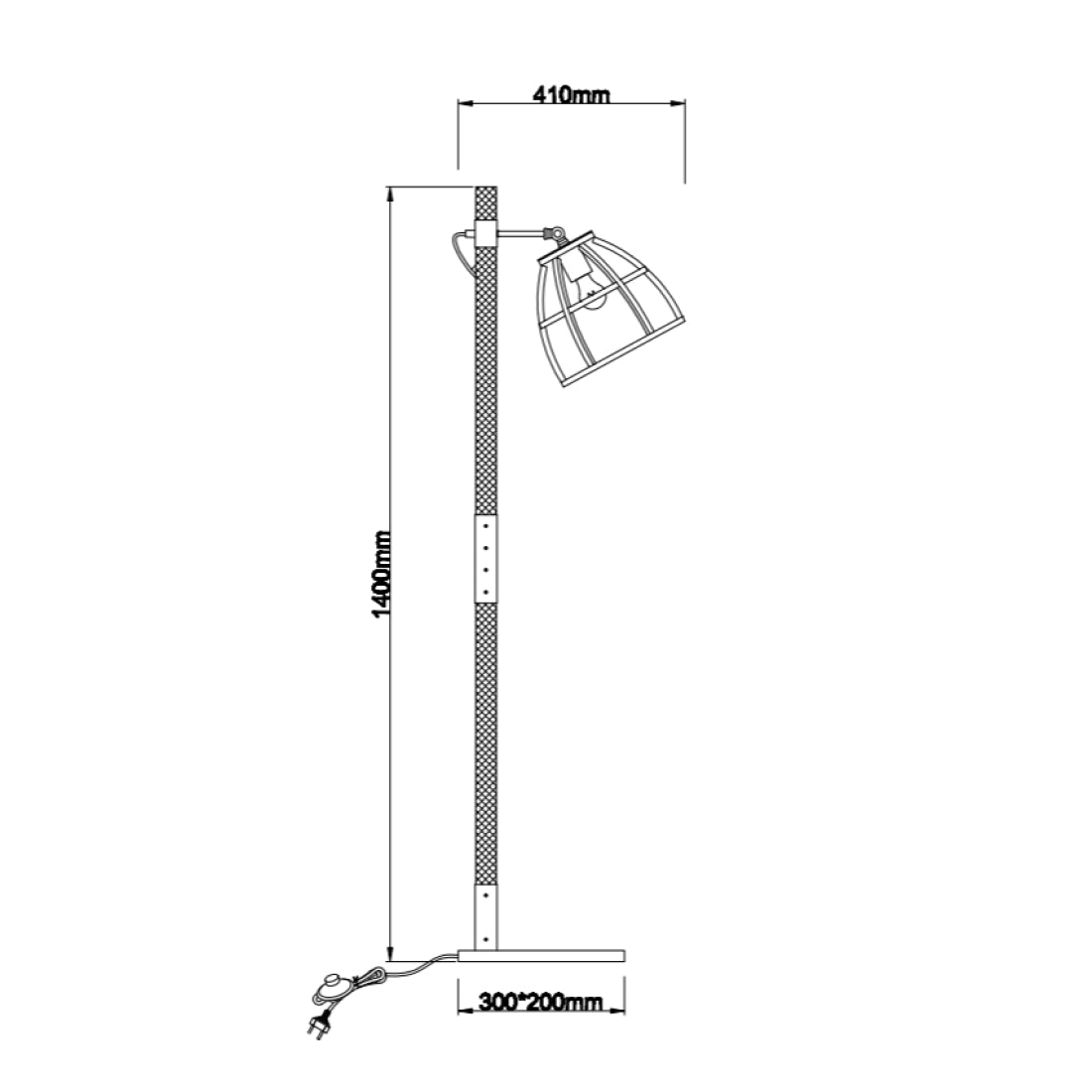 De Various Frame vloerlamp in zwart heeft een hoogte van 140 cm. Een moderne, stijlvolle vloerlamp die een eigentijdse uitstraling biedt voor elk interieur.