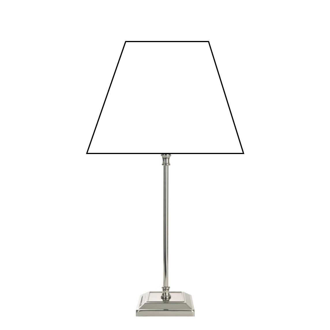 De Various T-80 lampenvoet in nikkel is 41 cm hoog. Combineer met een lampenkap die bij jouw interieur past!