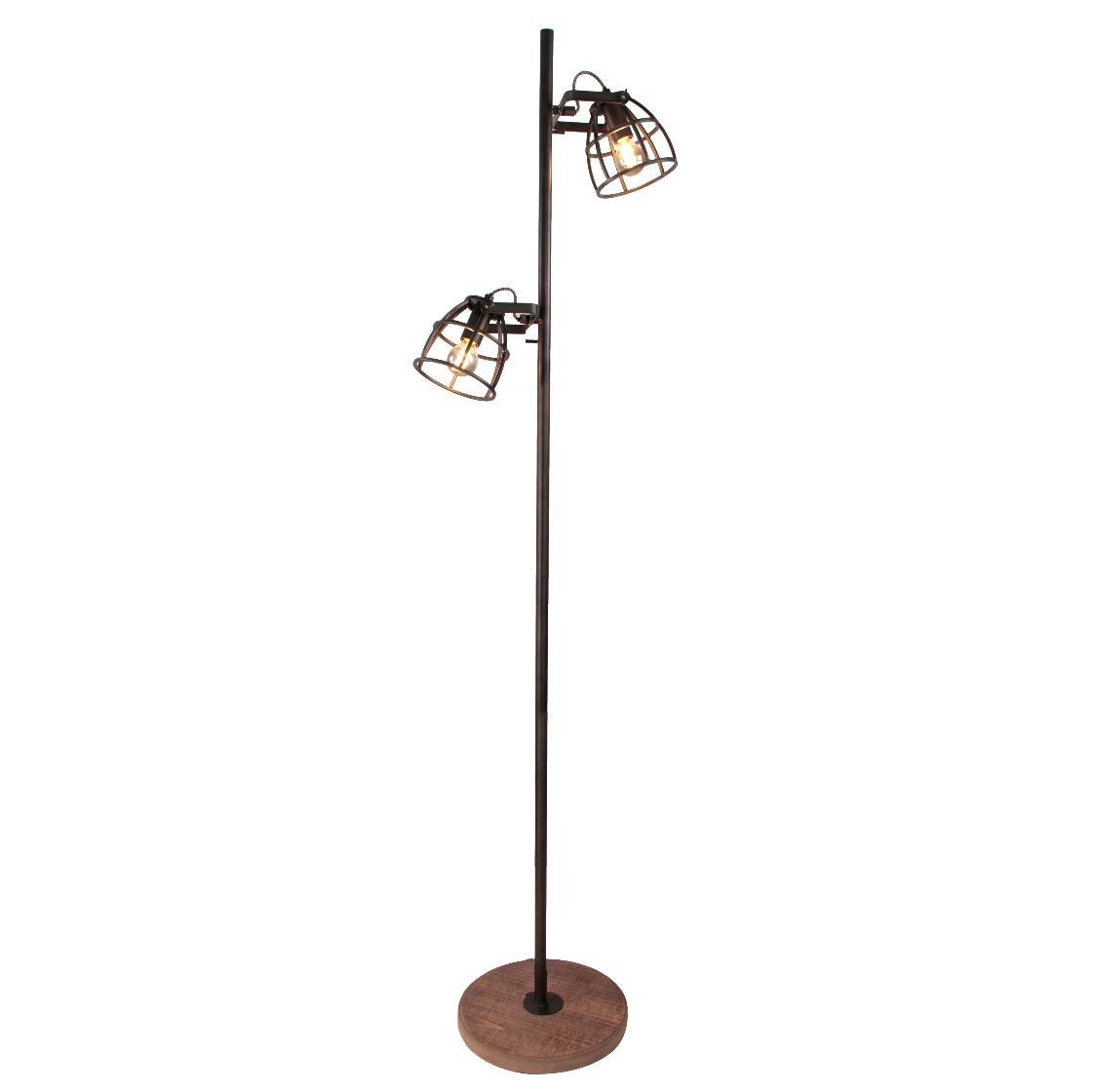 Chericoni Aperto zwarte vloerlamp met 2 lichtpunten, 153 cm hoog en E14 fitting. Stijlvol design voor een modern interieur