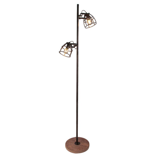 Chericoni Aperto zwarte vloerlamp met 2 lichtpunten, 153 cm hoog en E14 fitting. Stijlvol design voor een modern interieur