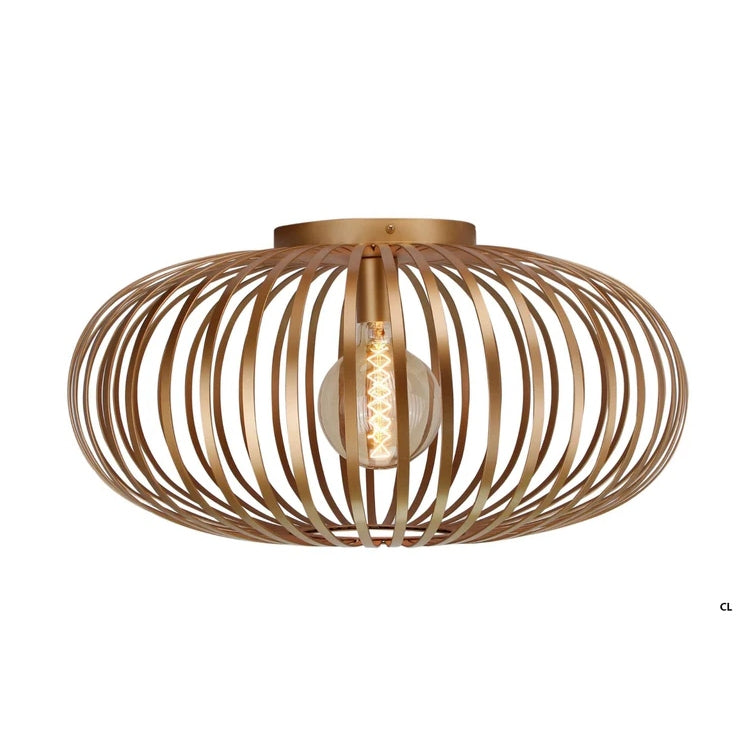 Tweedekans artikel - Chericoni Curvato Plafondlamp - 1 lichts - Ø 60cm - E27 - Goud