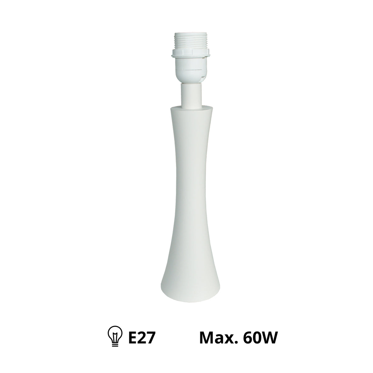 Deze witte lampenvoet van H31 cm voegt een frisse uitstraling toe aan je interieur. Perfect voor elke lampenkap.