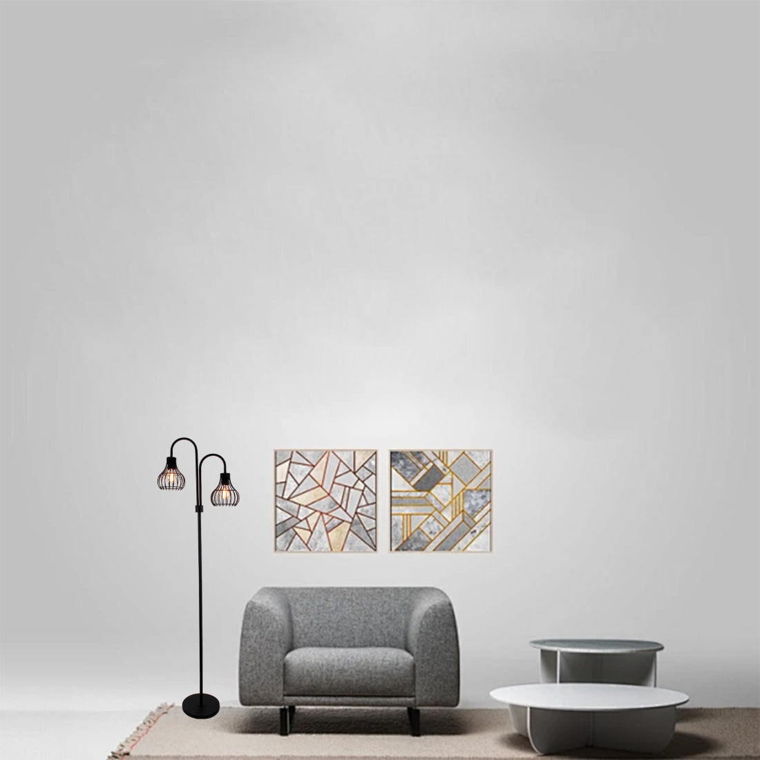 De zwarte Goccia vloerlamp straalt moderne elegantie uit. Perfect voor een sfeervolle aanvulling in je interieur.