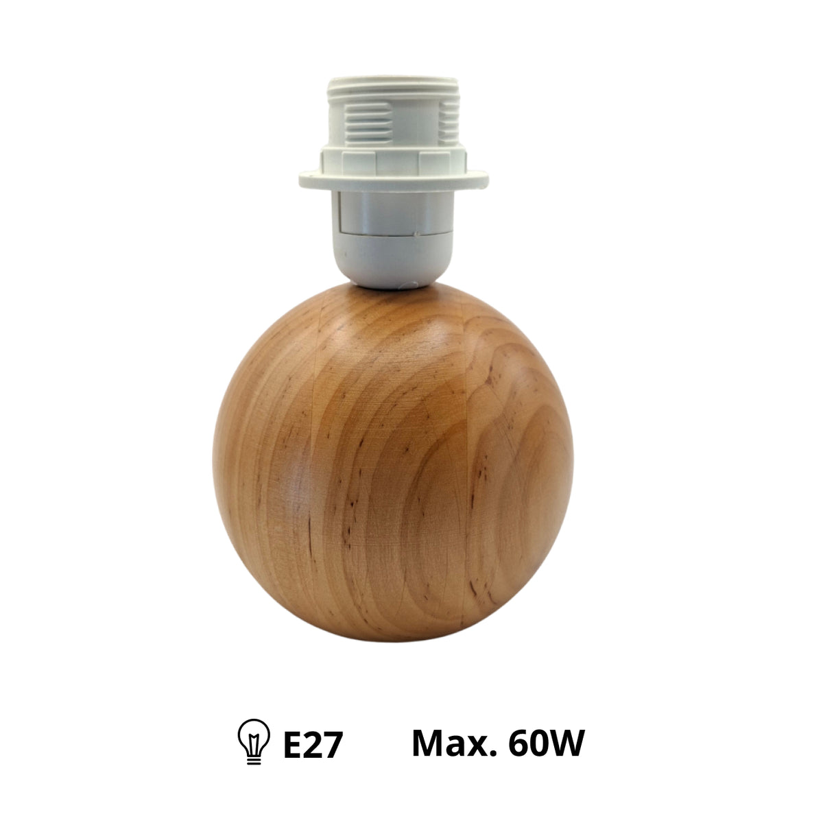 Natuurlijke houten lampenvoet van 15 cm hoog, perfect voor een basic en sfeervolle uitstraling in je interieur.