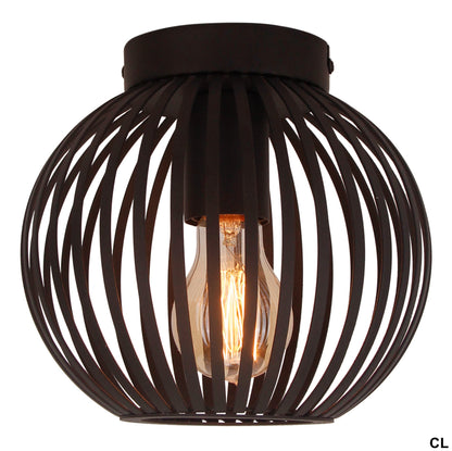 Chericoni Curvato plafondlamp, Ø20 cm, zwart, 1-lichts, modern design, geschikt voor diverse interieurstijlen.