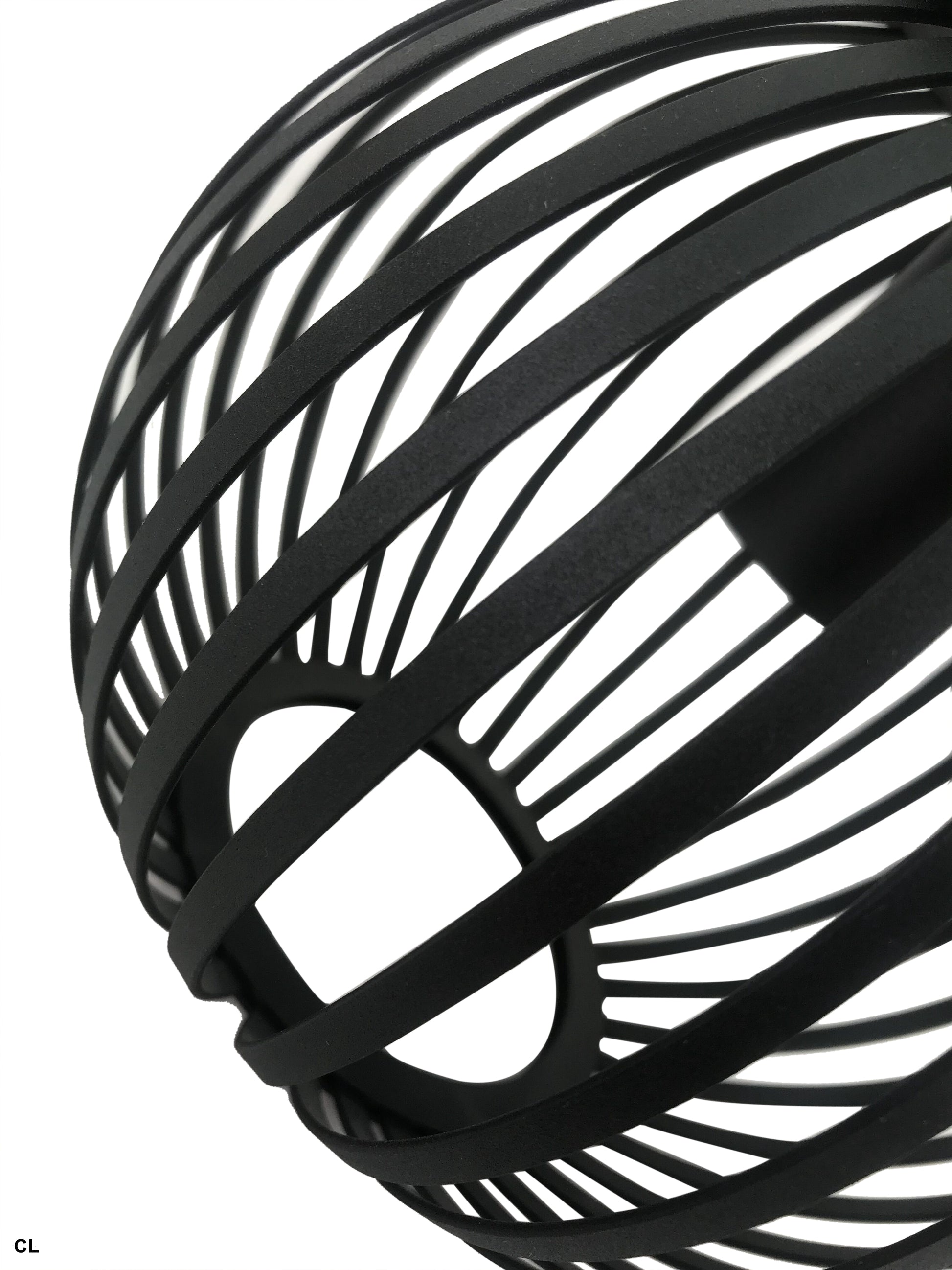 Chericoni Curvato plafondlamp, Ø20 cm, zwart, 1-lichts, modern design, geschikt voor diverse interieurstijlen.