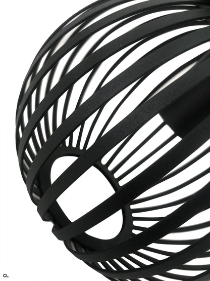 Chericoni Curvato plafondlamp, Ø20 cm, zwart, 1-lichts, modern design, geschikt voor diverse interieurstijlen.