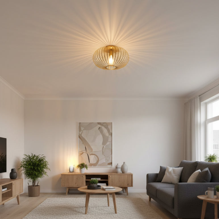 Chericoni Curvato Ceiling lamp - 1 light - Ø40cm - E27 - Gold