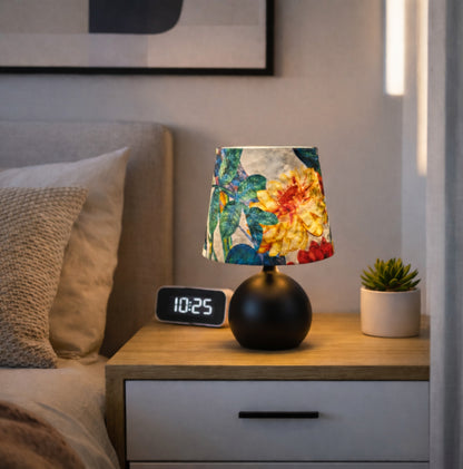 Various Malaga Tafellamp - 1 lichts - Ø20 cm - Botanisch - Fluweel