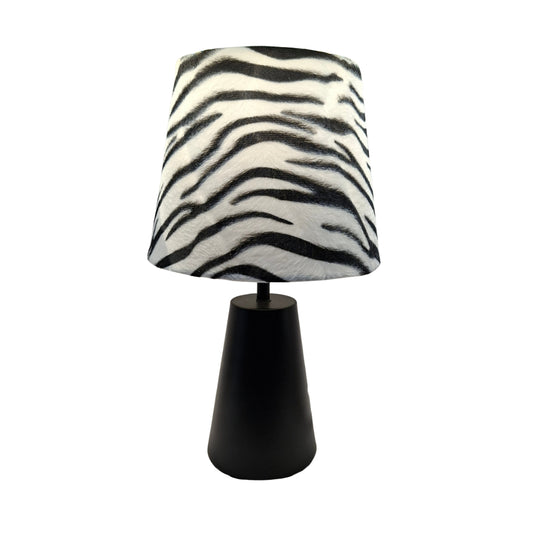 Various Zebra Tafellamp - 1 lichts - Ø20 cm - Zebra - Fluweel
