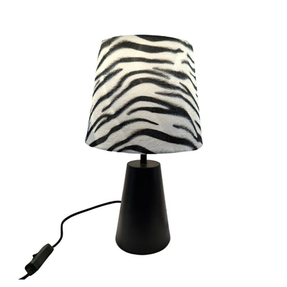 Various Zebra Tafellamp - 1 lichts - Ø20 cm - Zebra - Fluweel