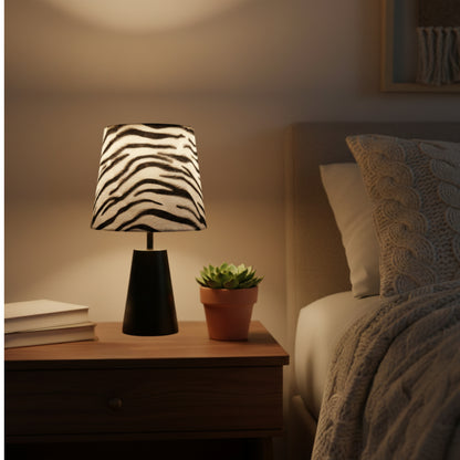 Various Zebra Tafellamp - 1 lichts - Ø20 cm - Zebra - Fluweel